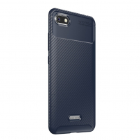 Ochranný kryt s texturou karbonových vláken pro Xiaomi Redmi 6 - modrý