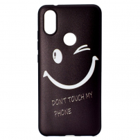 Ochranný měkký plastový kryt Don't touch my phone pro Xiaomi Redmi Note 6 Pro - černý