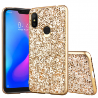 Třpytivý kryt pro Xiaomi Redmi Note 6 Pro - zlatý