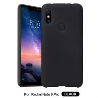 Ochranný pogumovaný měkký kryt pro Xiaomi Redmi Note 6 Pro - černý