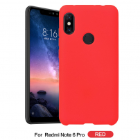 Ochranný pogumovaný měkký kryt pro Xiaomi Redmi Note 6 Pro - červený
