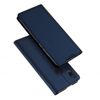Dux Ducis kožené pouzdro s kapsou na karty pro Xiaomi Redmi Note 7 - modré