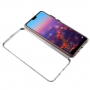 Kovový rámeček s tvrzeným sklem pro Huawei P20 Pro - stříbrný