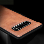 X-Level kryt s koženkovým povrchem pro Samsung Galaxy S10 - hnědý