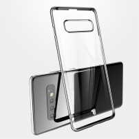 X-Level čirý plastový kryt s rámečkem pro Samsung Galaxy S10 - černý