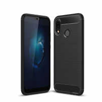 Plastový kryt s broušenou texturou na Huawei P20 Lite - černý