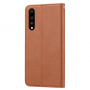 Kožené flipové pouzdro pro Huawei P20 Pro - hnědé