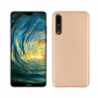 Plastový kryt s texturou karbonu pro Huawei P20 Pro - zlatý