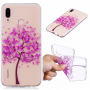 Plastový kryt růžový strom pro Huawei P20 Lite - transparentní