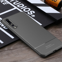 Ipaky plastový kryt s texturou karbonu pro Huawei P20 Pro - šedý