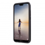 Plastový kryt s broušenou texturou pro Huawei P20 Lite - černý