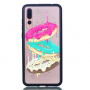Plastový embosovaný kryt donuty pro Huawei P20 Pro - transparentní