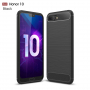 Ochranný plastový kryt s broušenou texturou pro Honor 10 - černý