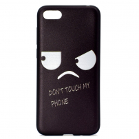 Silikonový kryt Don't touch my phone pro Huawei Y5 (2018) - černý