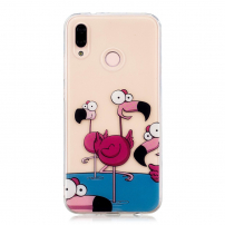 Ochranný plastový kryt plameňáci pro Huawei P20 Lite - transparentní