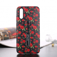 Plastový kryt s poutkem divoké růže pro Huawei P20 Pro - černý