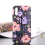Plastový kryt s poutkem květiny pro Huawei P20 Pro - černý