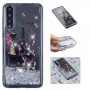 Plastový kryt s plovoucími flitry Eiffelovka pro Huawei P20 Pro - stříbrný