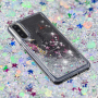 Plastový kryt s plovoucími flitry Eiffelovka pro Huawei P20 Pro - stříbrný