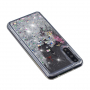 Plastový kryt s plovoucími flitry Eiffelovka pro Huawei P20 Pro - stříbrný