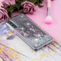 Plastový kryt s plovoucími flitry Eiffelovka pro Huawei P20 Pro - stříbrný