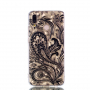 Kryt s diamantovou 3D texturou Florální pro Huawei P20 Lite - transparentní