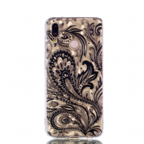 Kryt s diamantovou 3D texturou Florální pro Huawei P20 Lite - transparentní