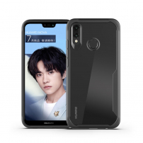 Nárazuvzdorný čirý kryt s rámečkem pro Huawei Nova 3 - černý