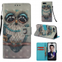 Flipové pouzdro sova pro Honor 10 - šedé