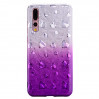 Plastový kryt srdíčka pro Huawei P20 Pro - fialový