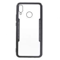 Plastový čirý kryt s rámečkem pro Huawei Nova 3 - černý
