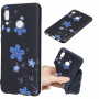 Plastový kryt modré květiny pro Huawei Nova 3i - černý
