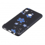 Plastový kryt modré květiny pro Huawei Nova 3i - černý