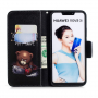 Flipové pouzdro medvěd pro Huawei Nova 3i - černé