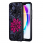 Plastový kryt velká květina s krajkou pro Huawei P20 Lite - černý
