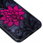 Plastový kryt velká květina s krajkou pro Huawei P20 Lite - černý