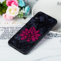 Plastový kryt velká květina s krajkou pro Huawei P20 Lite - černý