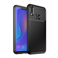 Plastový kryt s texturou karbonu pro Huawei Nova 3i - černý