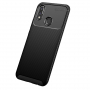 Plastový kryt s texturou karbonu pro Huawei Nova 3i - černý