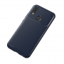 Plastový kryt s texturou karbonu pro Huawei Nova 3i - tmavěmodrý