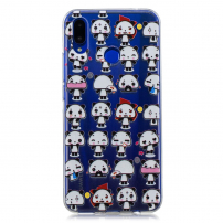 Plastový kryt roztomilé pandy pro Huawei Nova 3i - transparentní