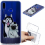 Plastový kryt husky a mops pro Huawei Nova 3i - transparentní
