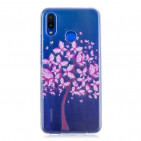 Plastový kryt růžový strom pro Huawei Nova 3 - transparentní 