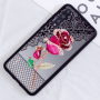 Plastový embosovaný kryt Růže pro Huawei P20 Pro - černý