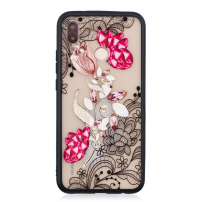 Plastový embosovaný kryt Zářivý květ pro Huawei P20 Lite - transparentní