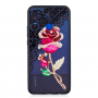 Plastový embosovaný kryt růže pro Huawei Nova 3i - transparentní