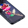 Plastový embosovaný kryt růže pro Huawei Nova 3i - transparentní
