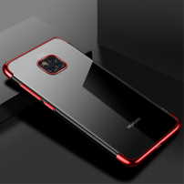 Cafele plastový kryt čirý s rámečkem pro Huawei Mate 20 Pro - červený