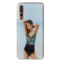 Přesýpací kryt Dívka v plavkách pro Huawei P20 Pro - světle modrý