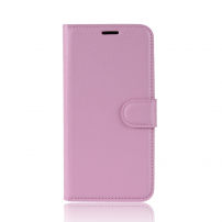 Flipové pouzdro s texturou kůže pro Honor 10 Lite / Huawei P Smart (2019) - růžové